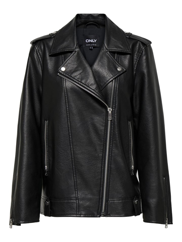 

Кожаная куртка ONLY, черный