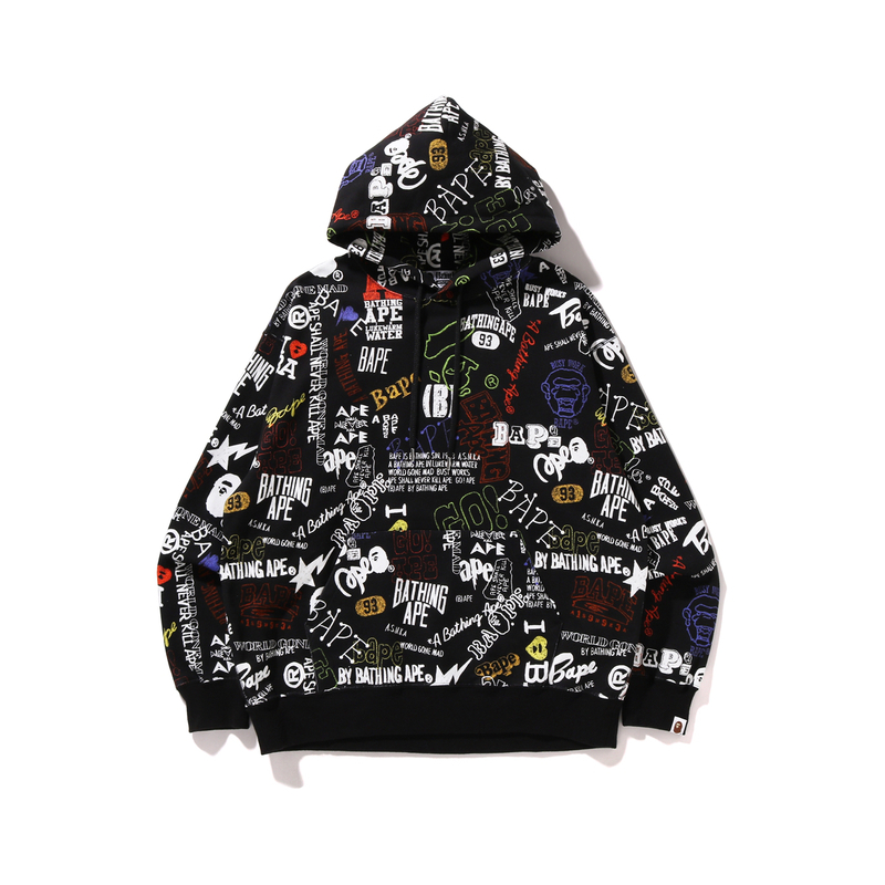 

Толстовка с капюшоном Bape Hand Draw A BATHING APE, White WHX