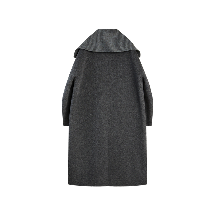 

ELLE Пальто женское темно-серое с лацканами, умеренно прямое