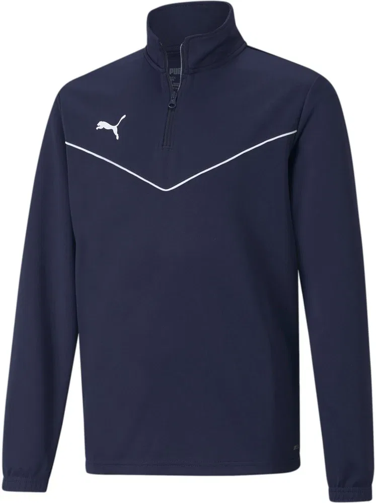 Пуловер с четвертью замком, Puma, синий