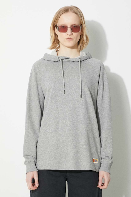 

Хлопковая худи Vardag Hoodie W Fjallraven, серый