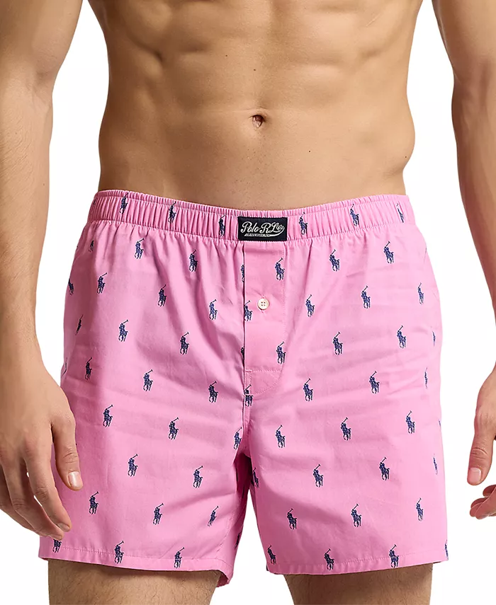 

Мужские боксеры Allover Pony с тканым принтом Polo Ralph Lauren, розовый