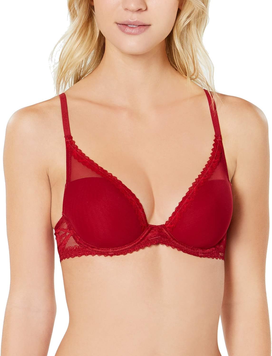 

Бюстгальтер Calvin Klein Perfectly Fit Perrenial с глубоким вырезом и легкой подкладкой, Ember Blaze