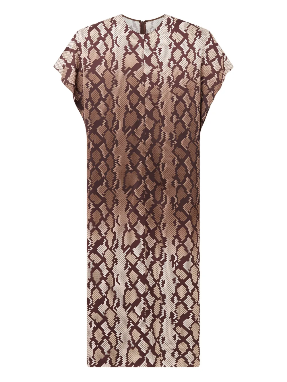 

Платье миди с короткими рукавами Stella Mccartney, коричневый