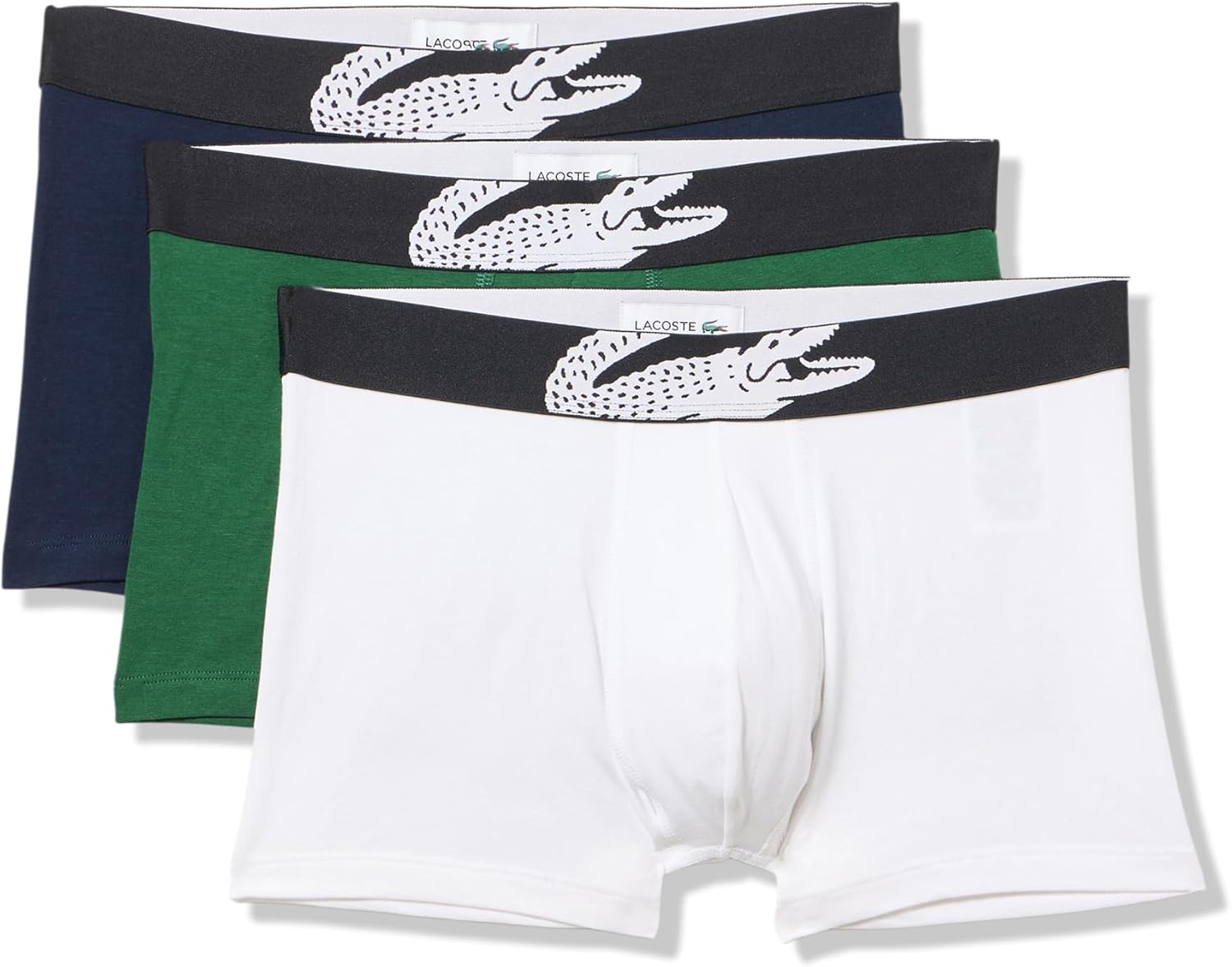 

Мужские хлопковые трусы-боксеры Lacoste с принтом «Крупный крокодил», 3 шт. (эксклюзивно на Amazon), Green/White/Navy Blue