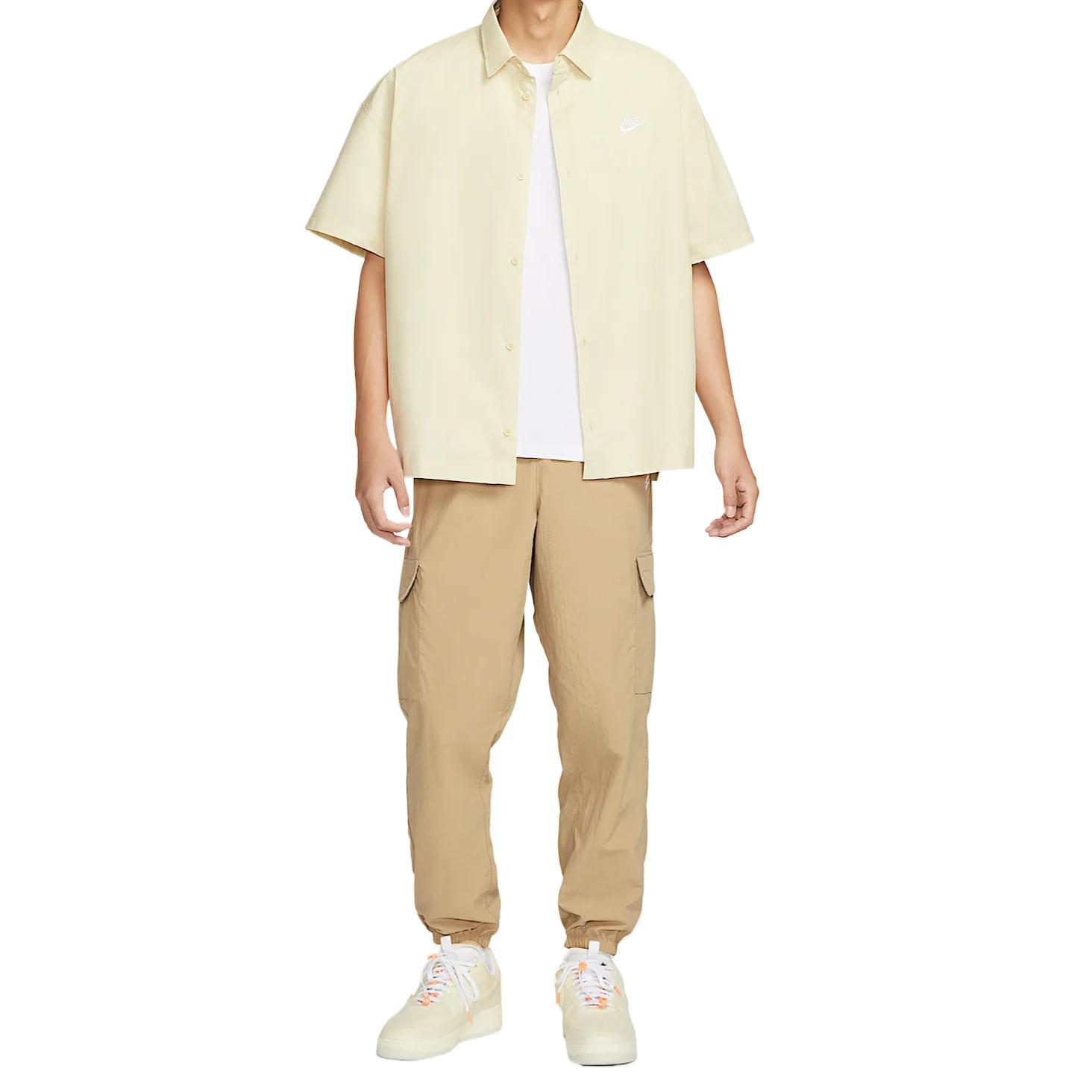 Nike Рубашка Club SS25 мужская светло-бежевая/white — фото 4