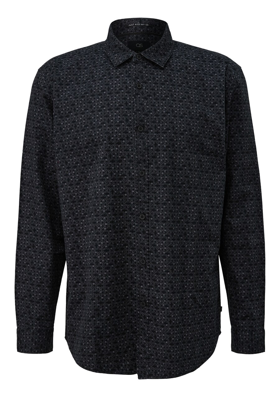 

Рубашка на пуговицах классического кроя QS, черный