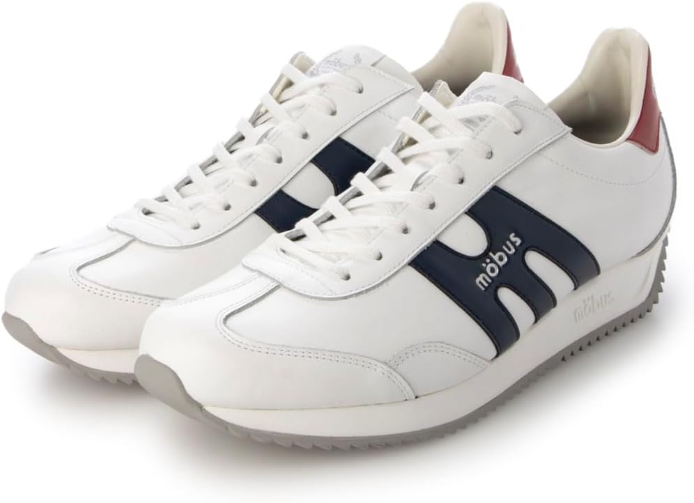 

Мужские повседневные кожаные кроссовки JAN mobus модель к 100-летию mobus Heritage, коллекция Made in Japan, белый