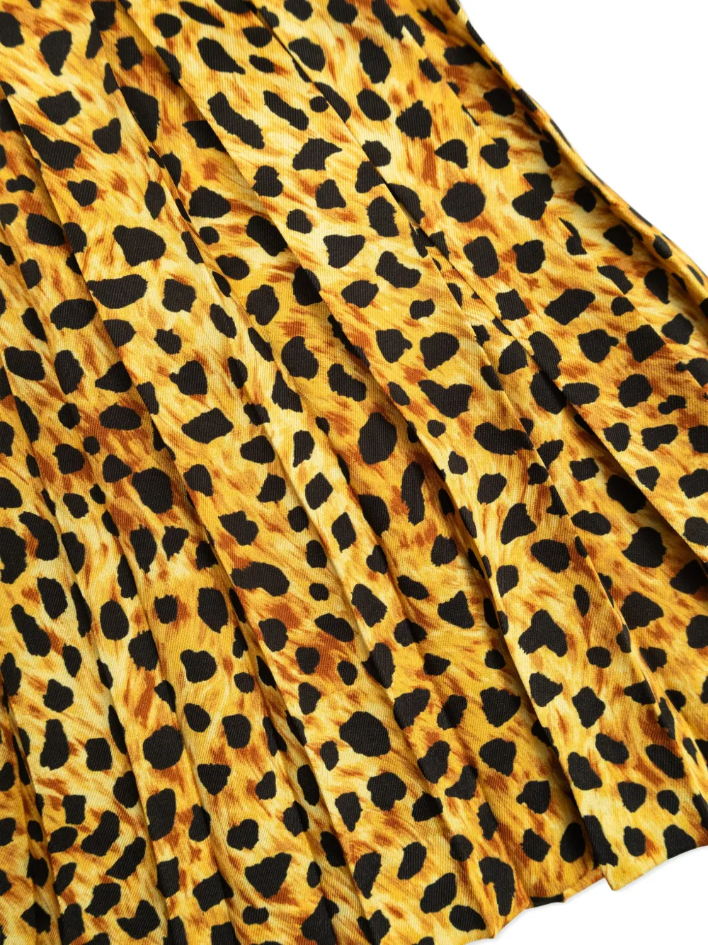Платье с леопардовым принтом и короткими рукавами Versace Kids, черный — фото 4