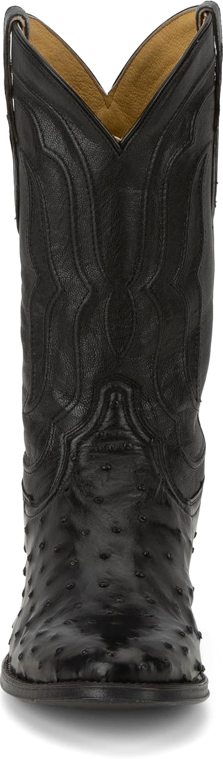 Мужские вестерн-бутсы Tony Lama Canonero 12 Full Quill из страуса - премиальная кожа, классический стиль, прочная конструкция, комфортная посадка, Jet — фото 3