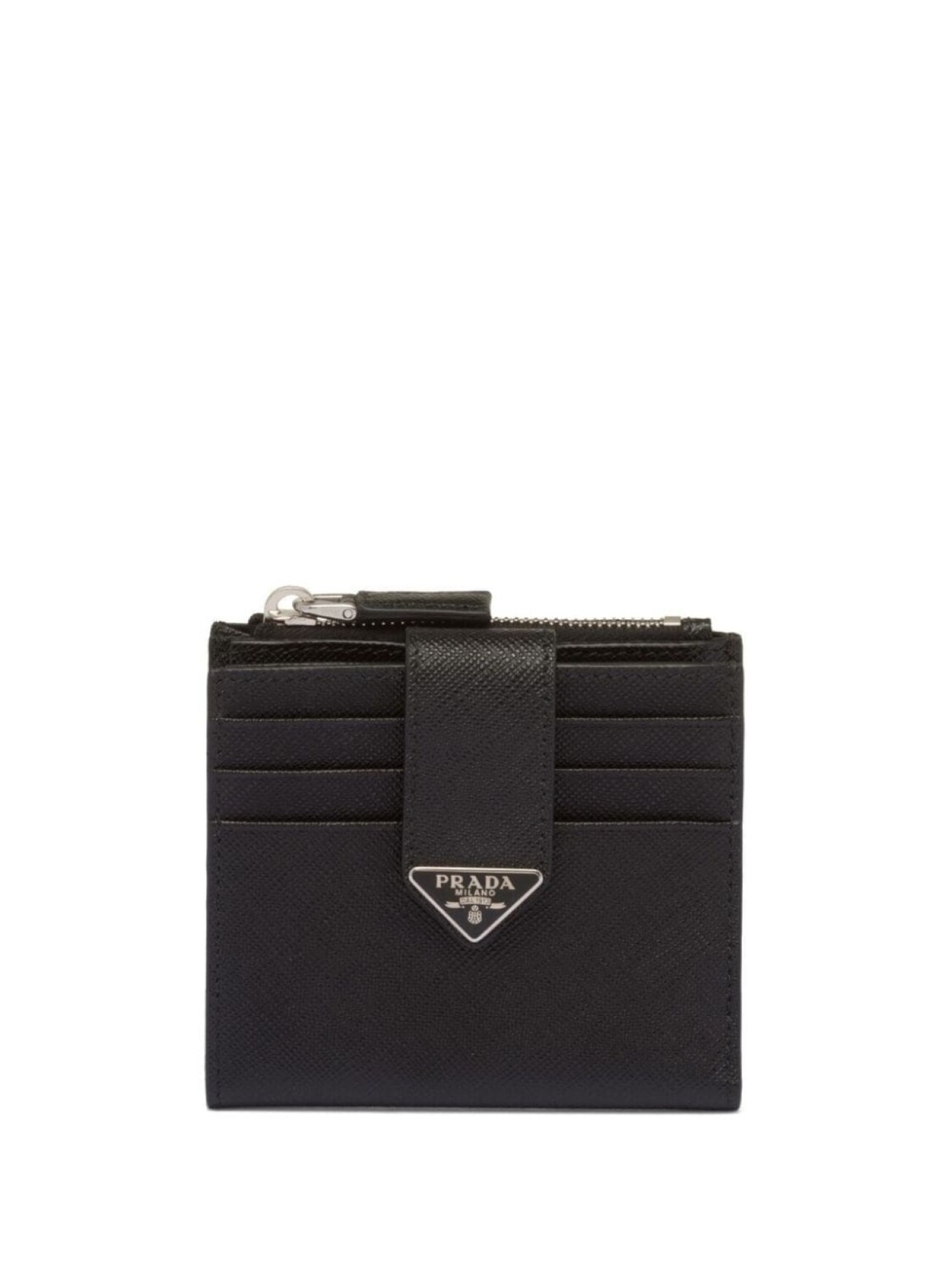 

Prada кошелек из сафьяновой кожи с логотипом, черный