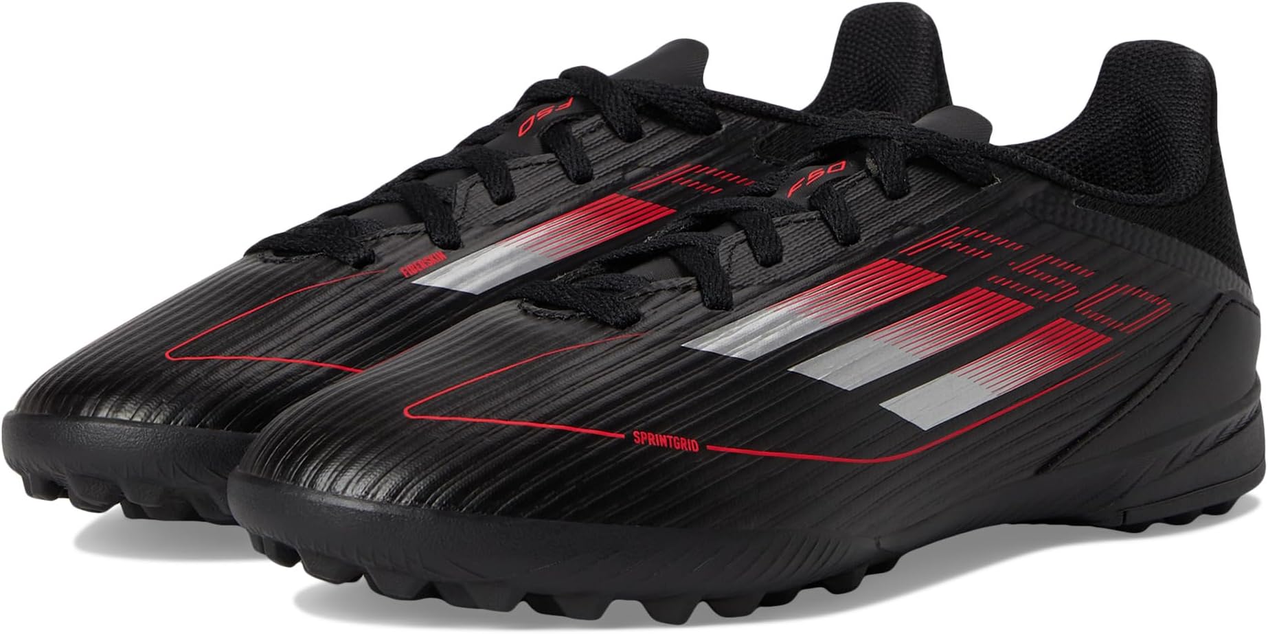 

Кроссовки Adidas Kids F50 League Turf Soccer Cleats, Black/Iron Metallic/Lucid Red