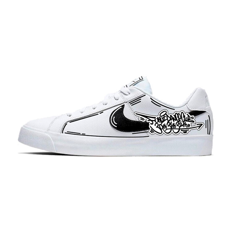 

Кроссовки Nike Court Royale Skateboard Shoes Unisex Low-Top Black, унисекс, Черный, Кроссовки Nike Court Royale Skateboard Shoes Unisex Low-Top Black, унисекс