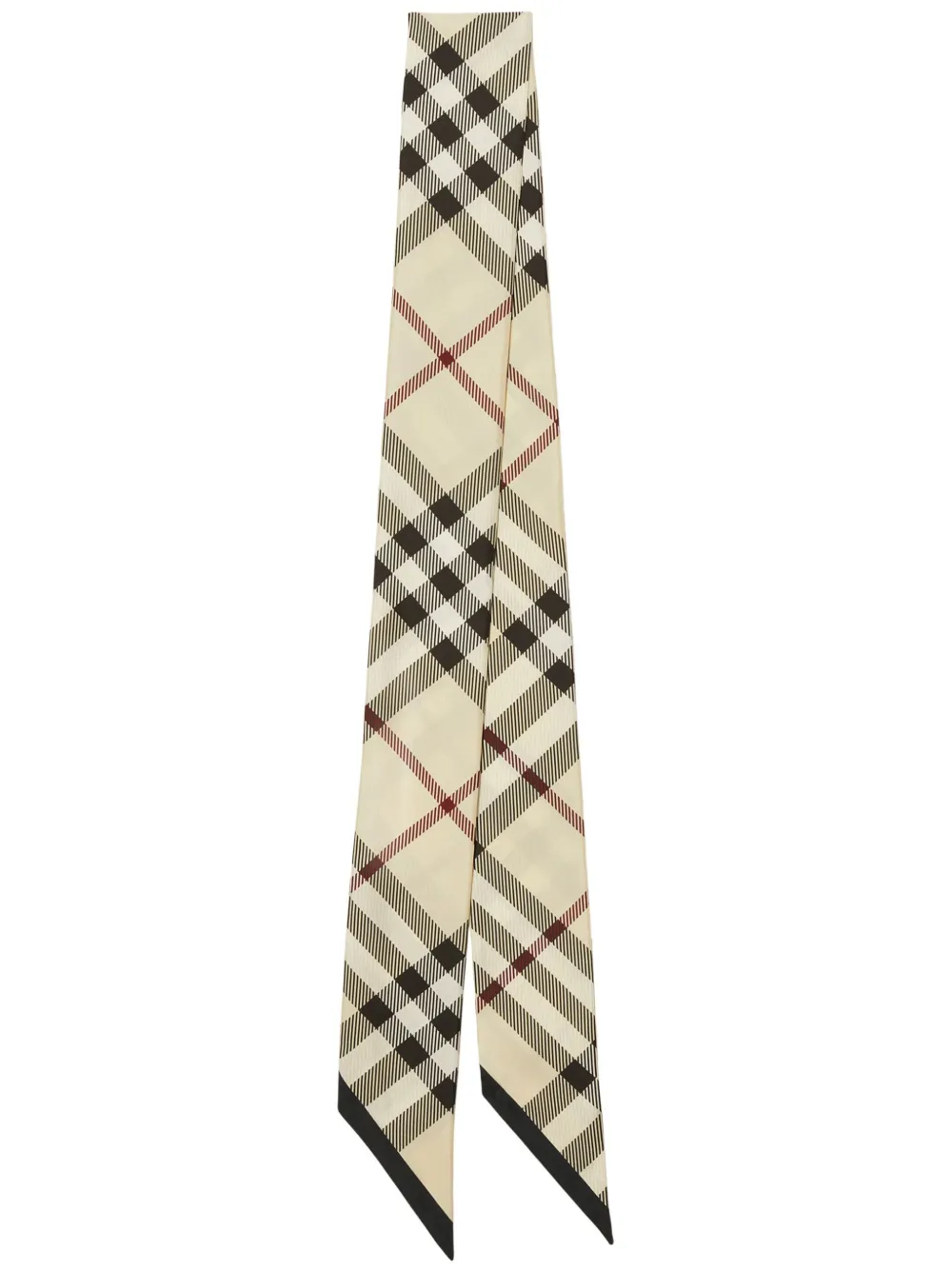 

Шелковый платок в клетку BURBERRY, нейтральный