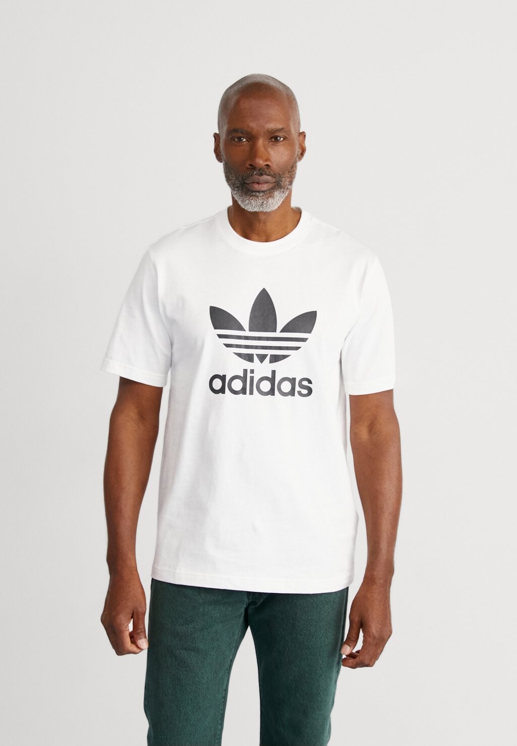 

Футболка с принтом Trefoil adidas Originals, белый