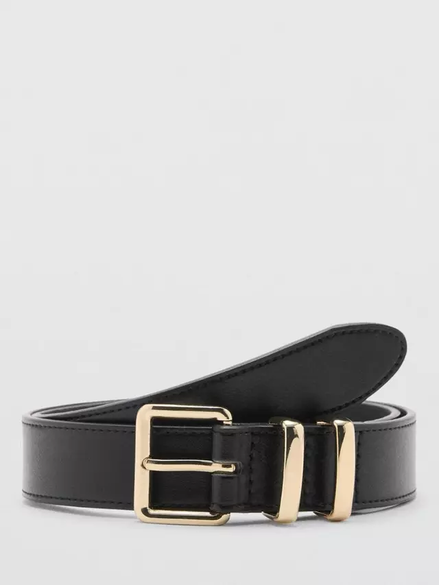 

Ремень Mango Bella Faux Leather, черный