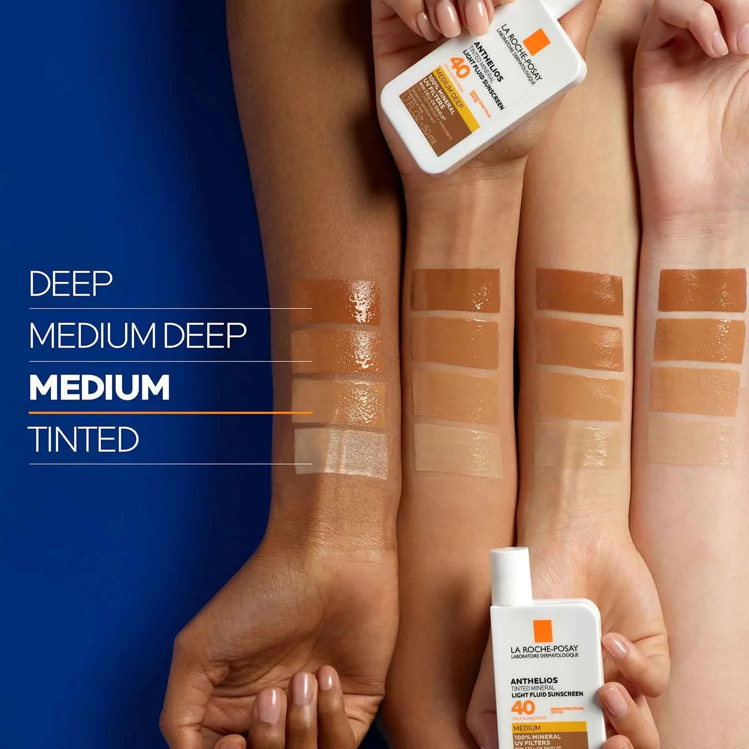 La roche-posay anthelios солнцезащитный крем SPF 40, ультралегкая жидкость широкого спектра SPF 40, для лица с диоксидом титана, легкий и быстро впитывающийся, без масла, матовый финиш, Medium — фото 4