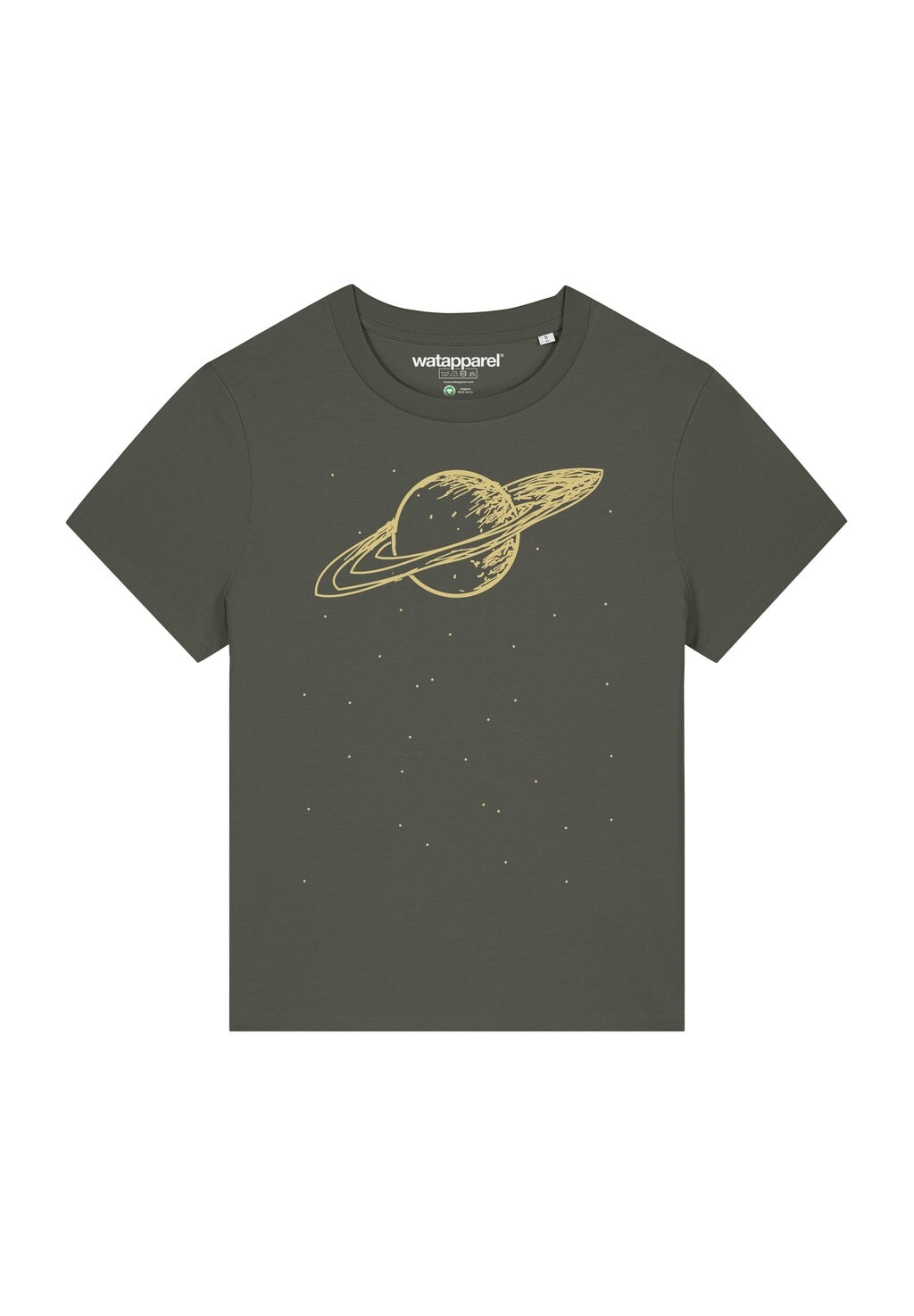 

Футболка с принтом SATURN watapparel, хаки