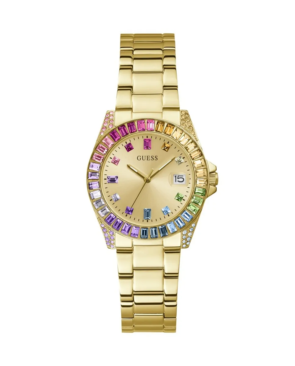 

Женские часы Opaline GW0475L3 из стали и золотого ремешка Guess