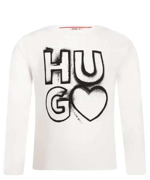 

Блуза Regular fit Hugo Kids, белый