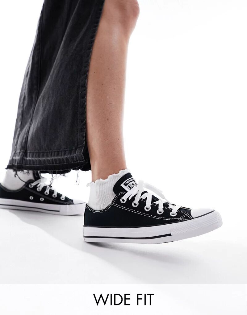 Черные кроссовки широкого кроя Converse Chuck Taylor All Star Ox Wide Fit