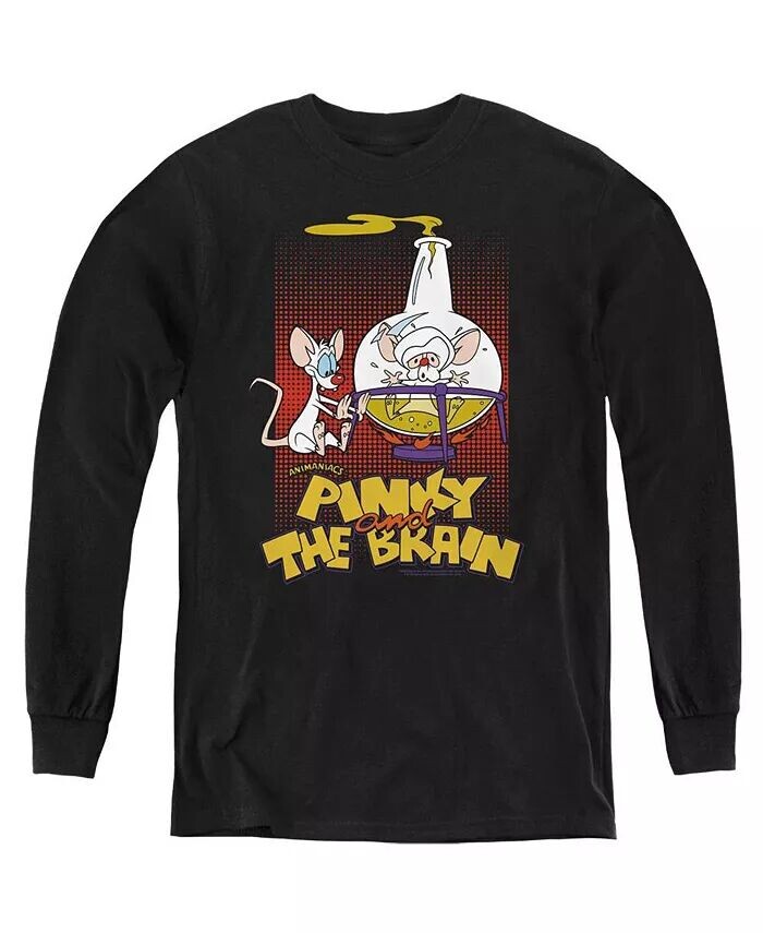 

Толстовка с длинным рукавом Lab Flask для мальчиков Pinky And The Brain, черный