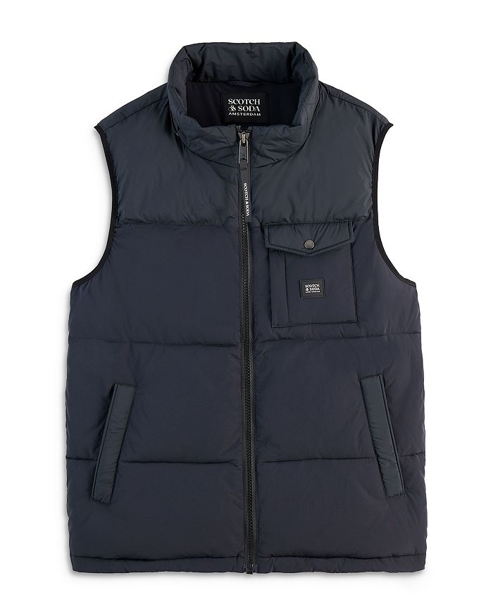 

Стеганый жилет с капюшоном Scotch & Soda, черный