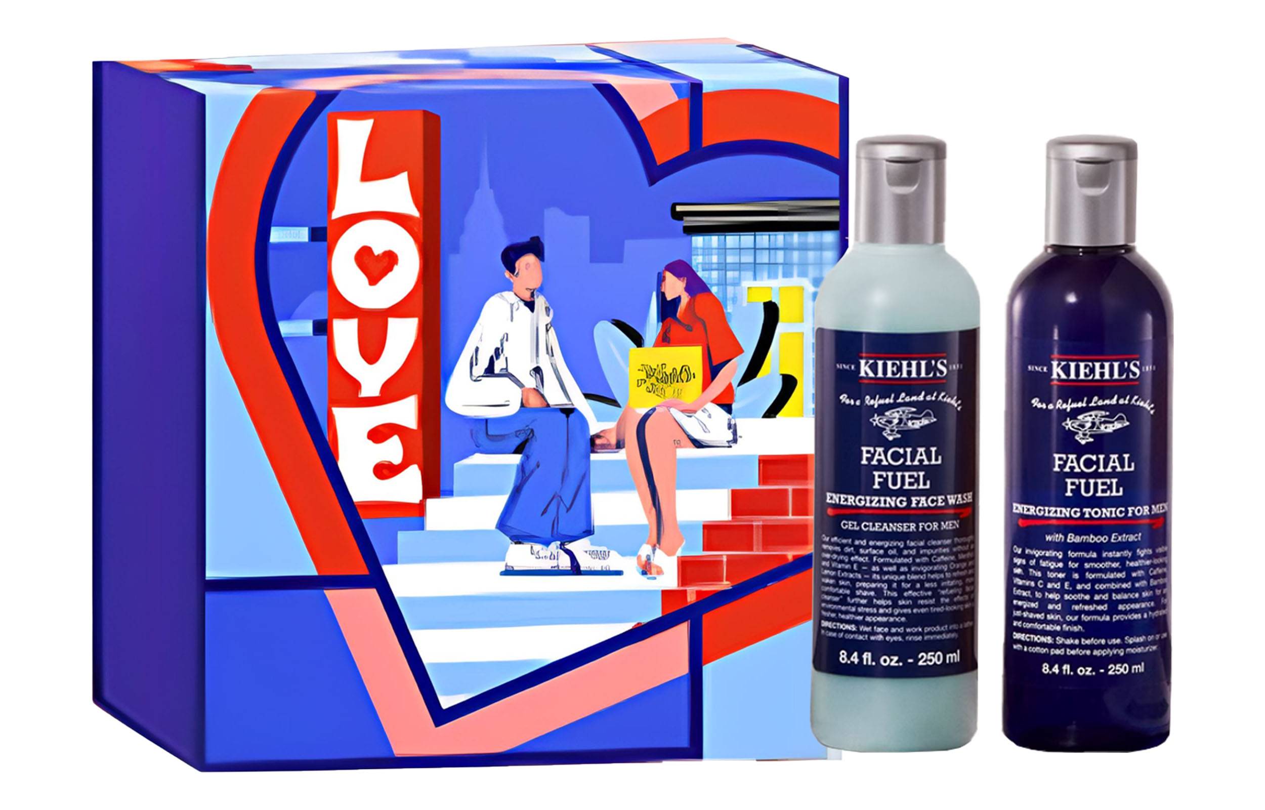 

Keyanshi мужской набор для активного ухода за кожей увлажняющий успокаивающий тонер 250мл + лосьон 75мл Kiehl's