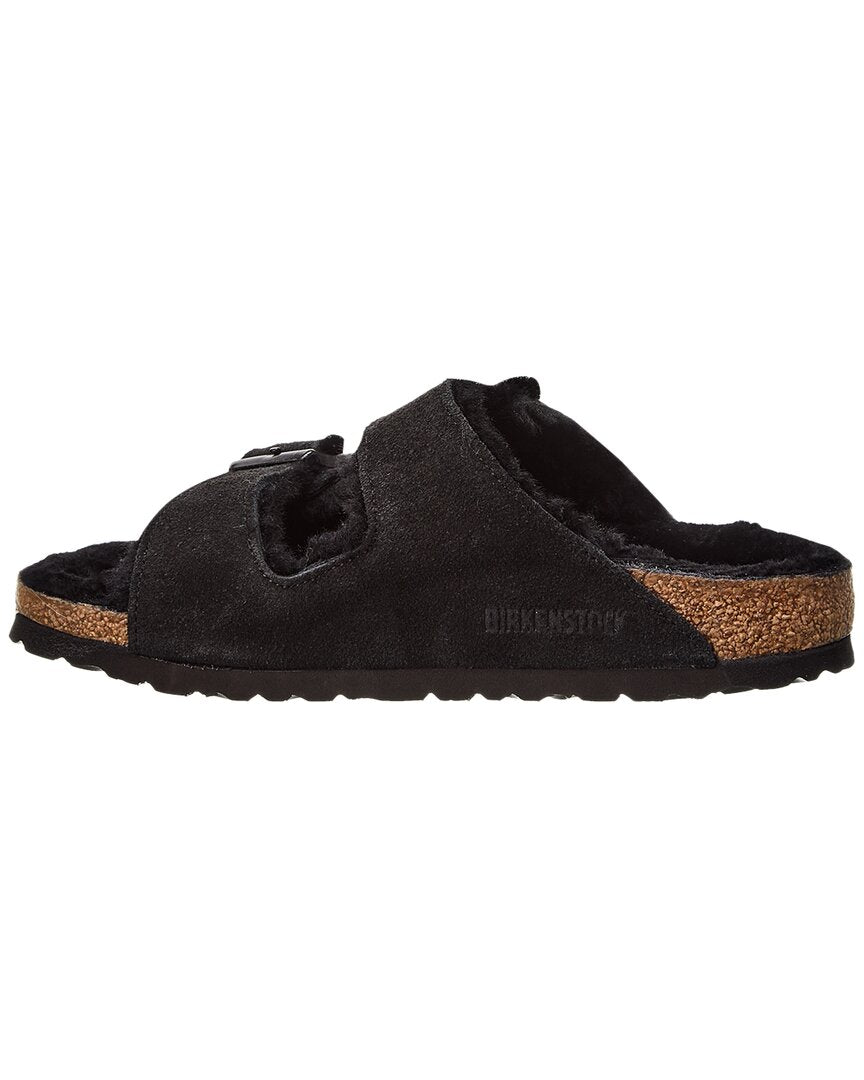 Биркеншток Женские Аризона Шерлинг Узкие Сандалии Birkenstock, черный — фото 2