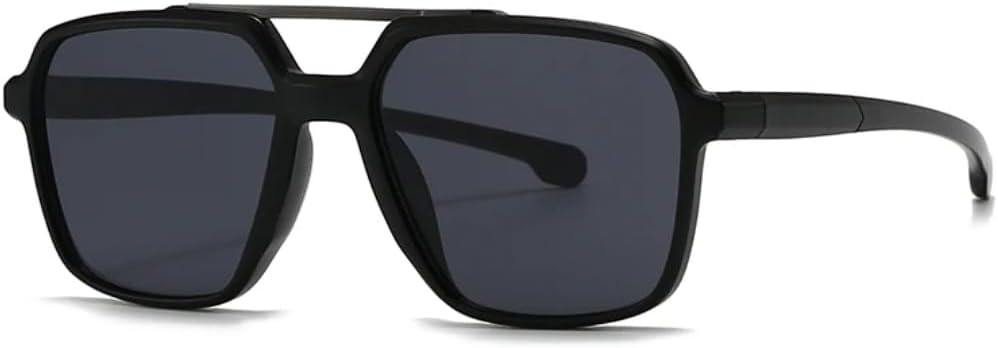 

Солнцезащитные очки с защитой UV400 | Двойная перемычка, большая оправа, линзы конфетных цветов | Для женщин и мужчин, для занятий спортом на открытом воздухе и вождения DSVIGF, Black