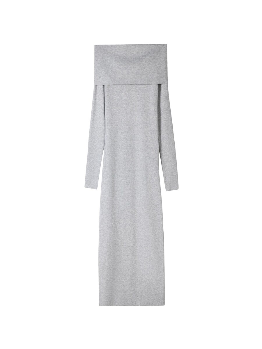 

Вязаное платье Bershka Knitted dress, серый