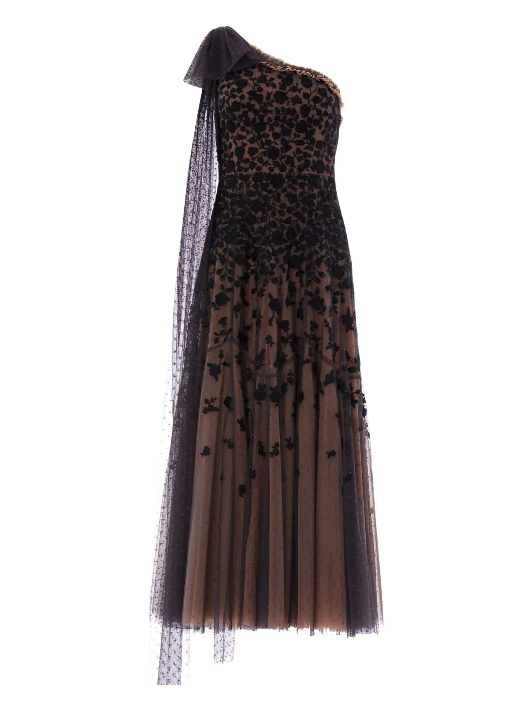 

Платье миди на одно плечо Sylvia Rose Needle & Thread, нейтральный