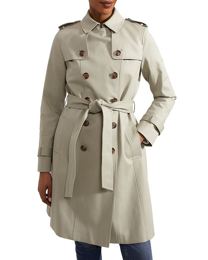 

HOBBS LONDON Двубортный тренч Saskia, зеленый