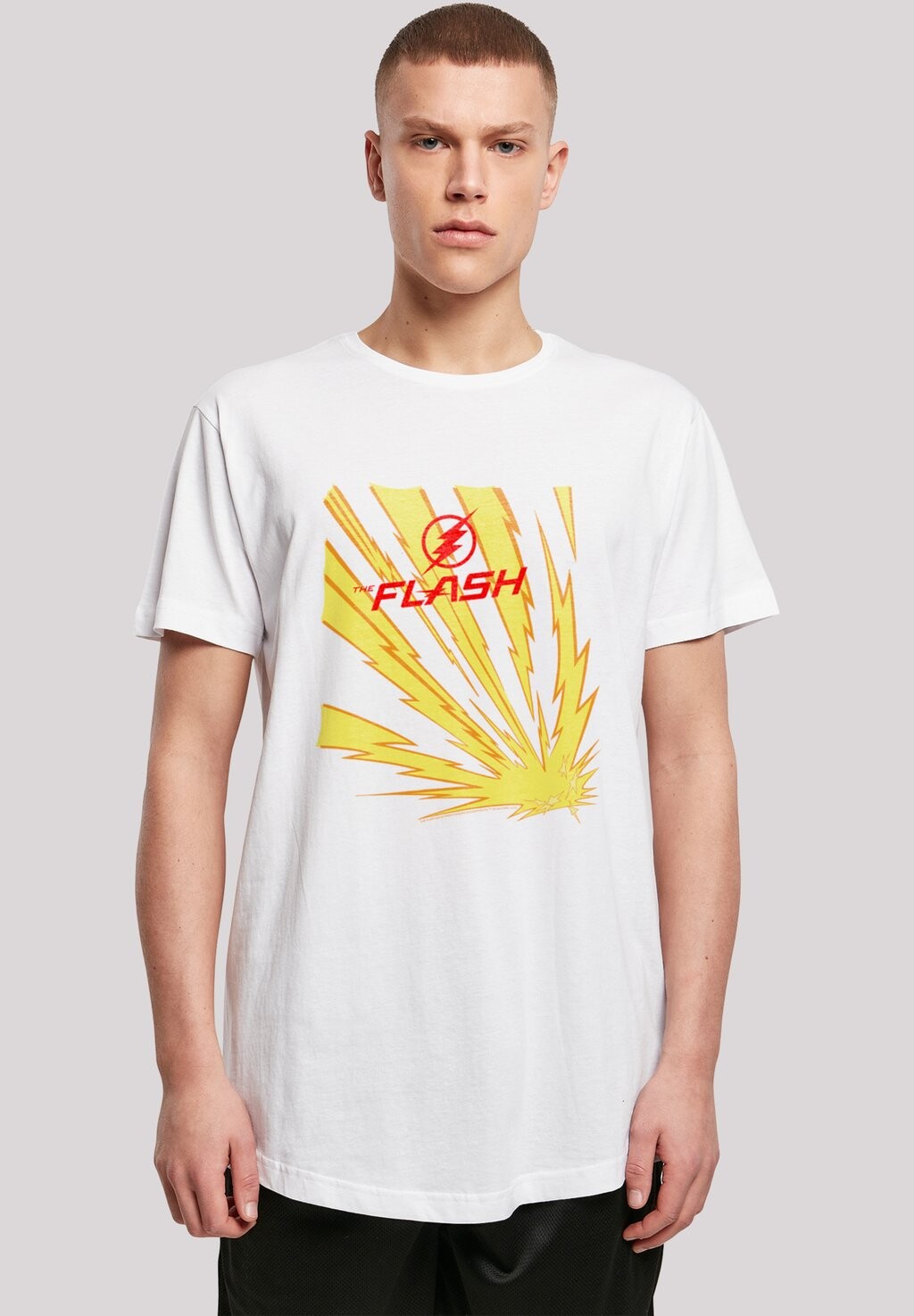 

Футболка с принтом DC COMICS THE FLASH LIGHTNING BOLTS AND FLASH WITH SHAPED F4NT4STIC, кремовый