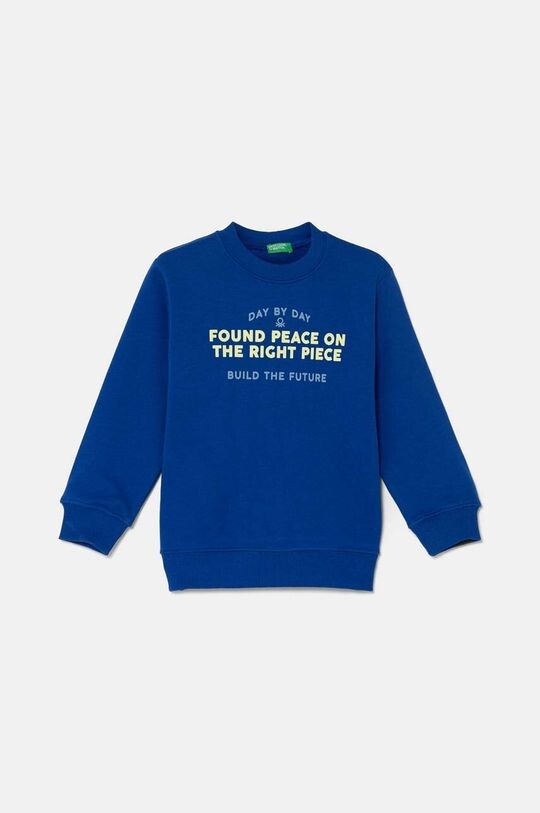 

Детская хлопковая толстовка United Colors of Benetton, темно-синий