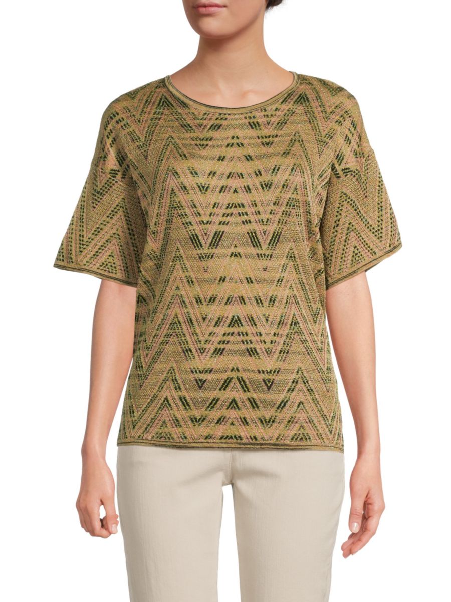 

Топ из смеси шерсти и шеврона M Missoni, цвет Brown Multi