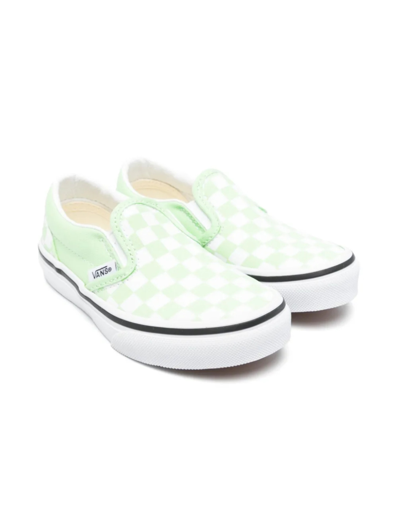 

Vans Kids кеды Checkerboard, зеленый