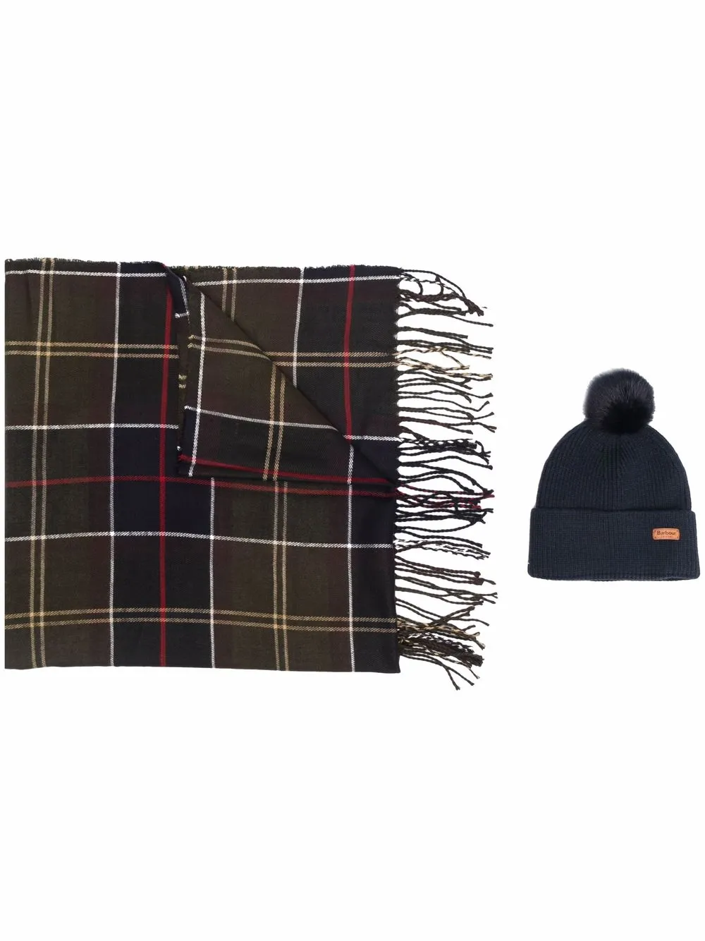 

Комплект из шапки и шарфа Barbour, синий