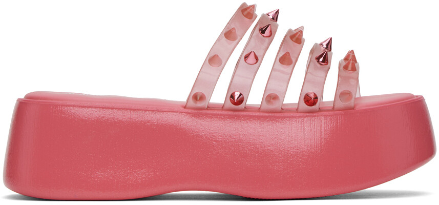 Розовый - Сандалии Melissa Edition Becky Punk Love Розовый/Прозрачный Jean Paul Gaultier