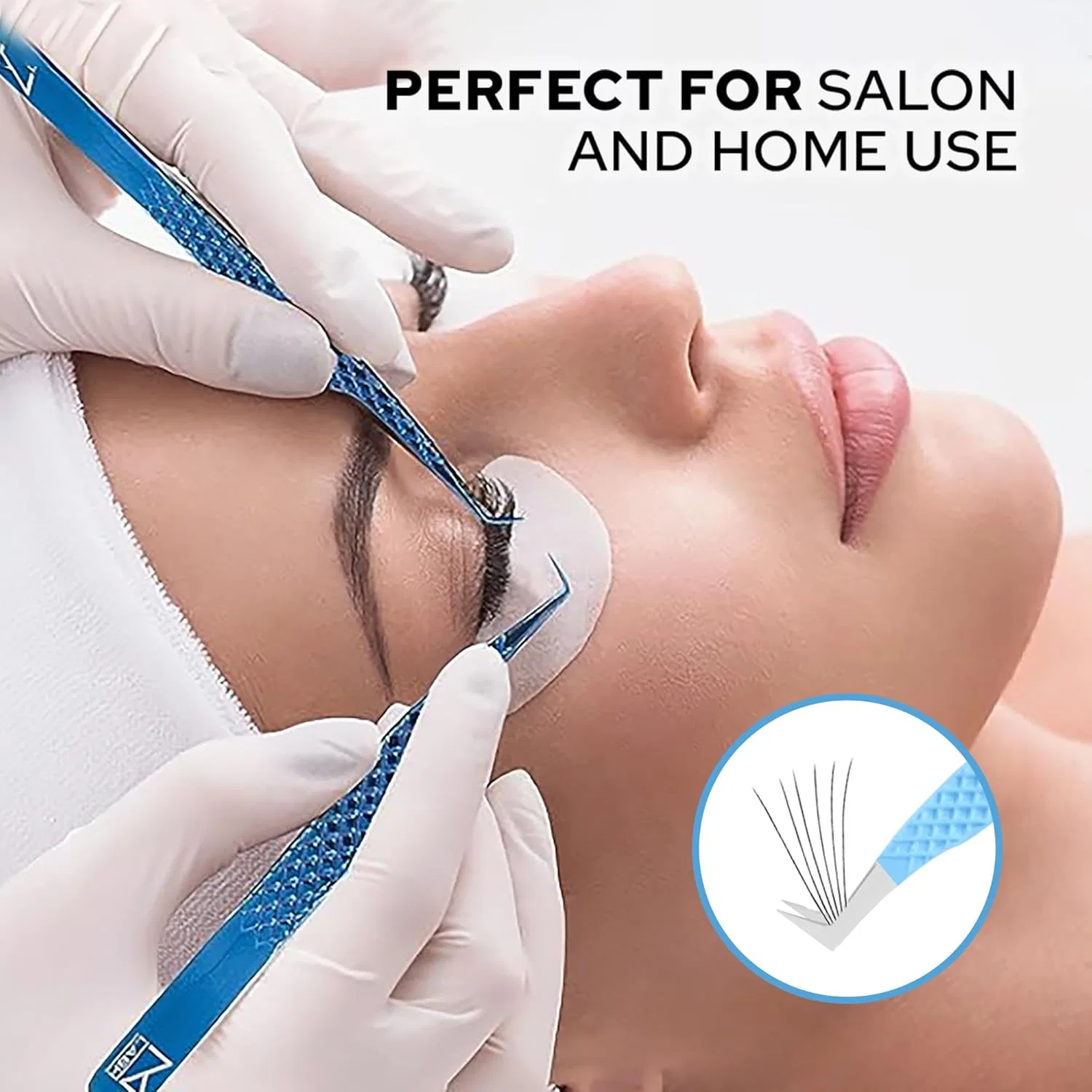 Набор пинцетов для ресниц M LASH Diamond Grip 4 шт Ombre M Beauty Studio — фото 4