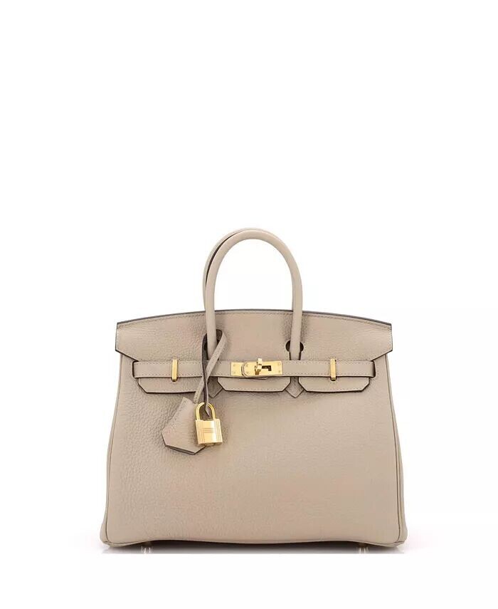 

Сумка Birkin 25 Light Togo с фурнитурой цвета розового золота Pre-Owned HERMÉS, зеленый