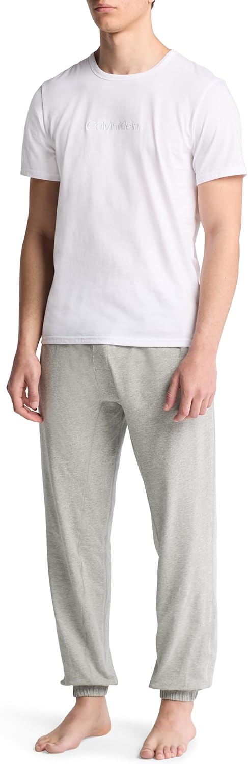 Мужские современные хлопковые спортивные брюки Calvin Klein, Medium Grey Heather — фото 4
