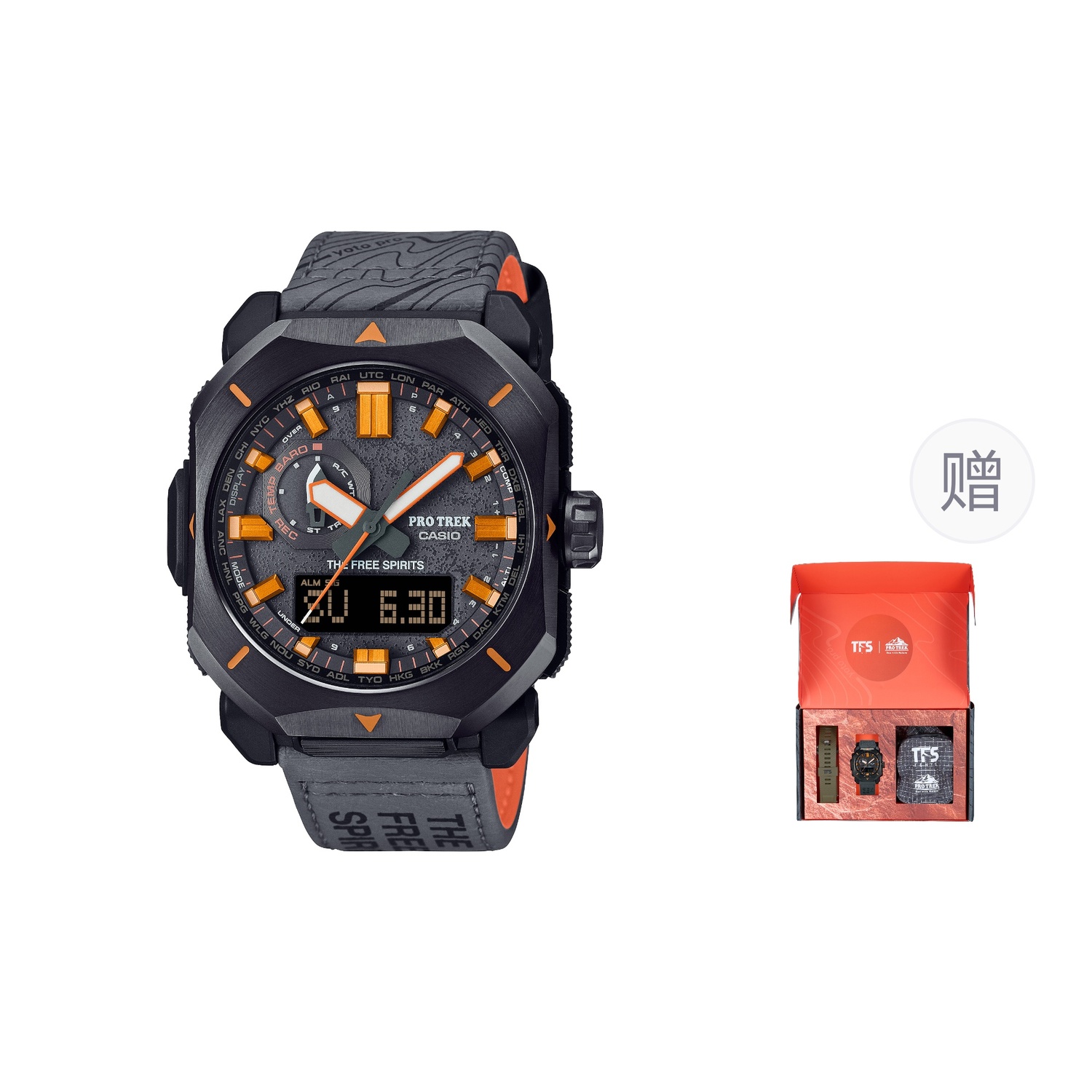 

CASIO Часы Unisex Watch, PRW-6900TFS-1PRB Special Packaging Gray Dial