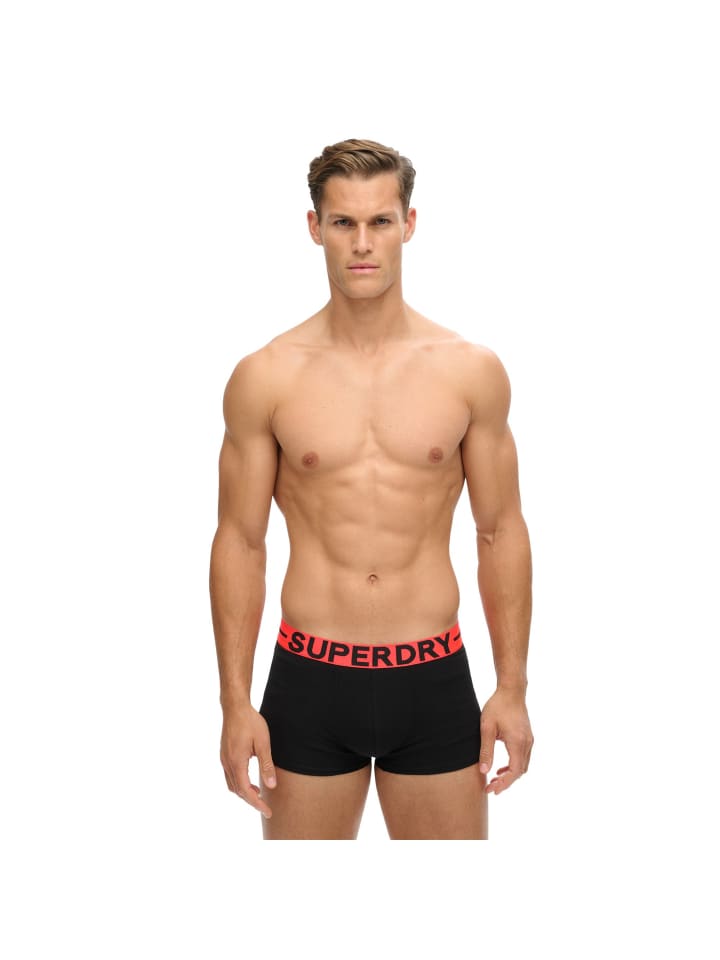 Superdry Комплект из 3 боксерских трусов, черно-оранжевого цвета — фото 4
