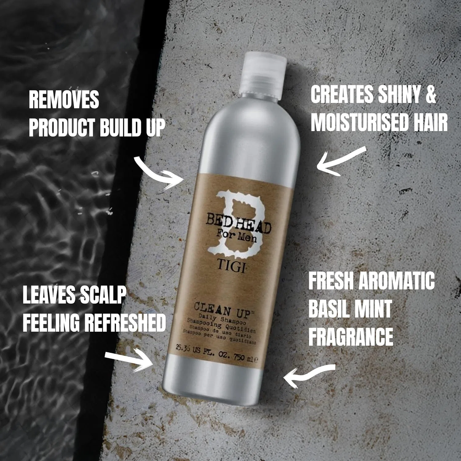 Мужской шампунь «Clean Up» с ароматом базилика и мяты от TIGI Bed Head Tigi — фото 3