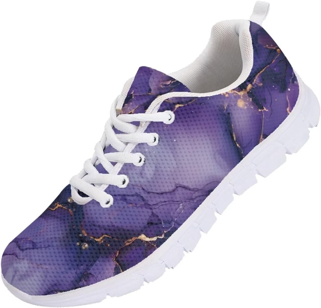 

Мужские кроссовки Funnydude Funny Print 2025, дышащие с сеткой, нескользящие, на шнуровке, пурпурный