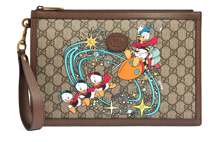 

GUCCI Кожаный клатч Disney с логотипом