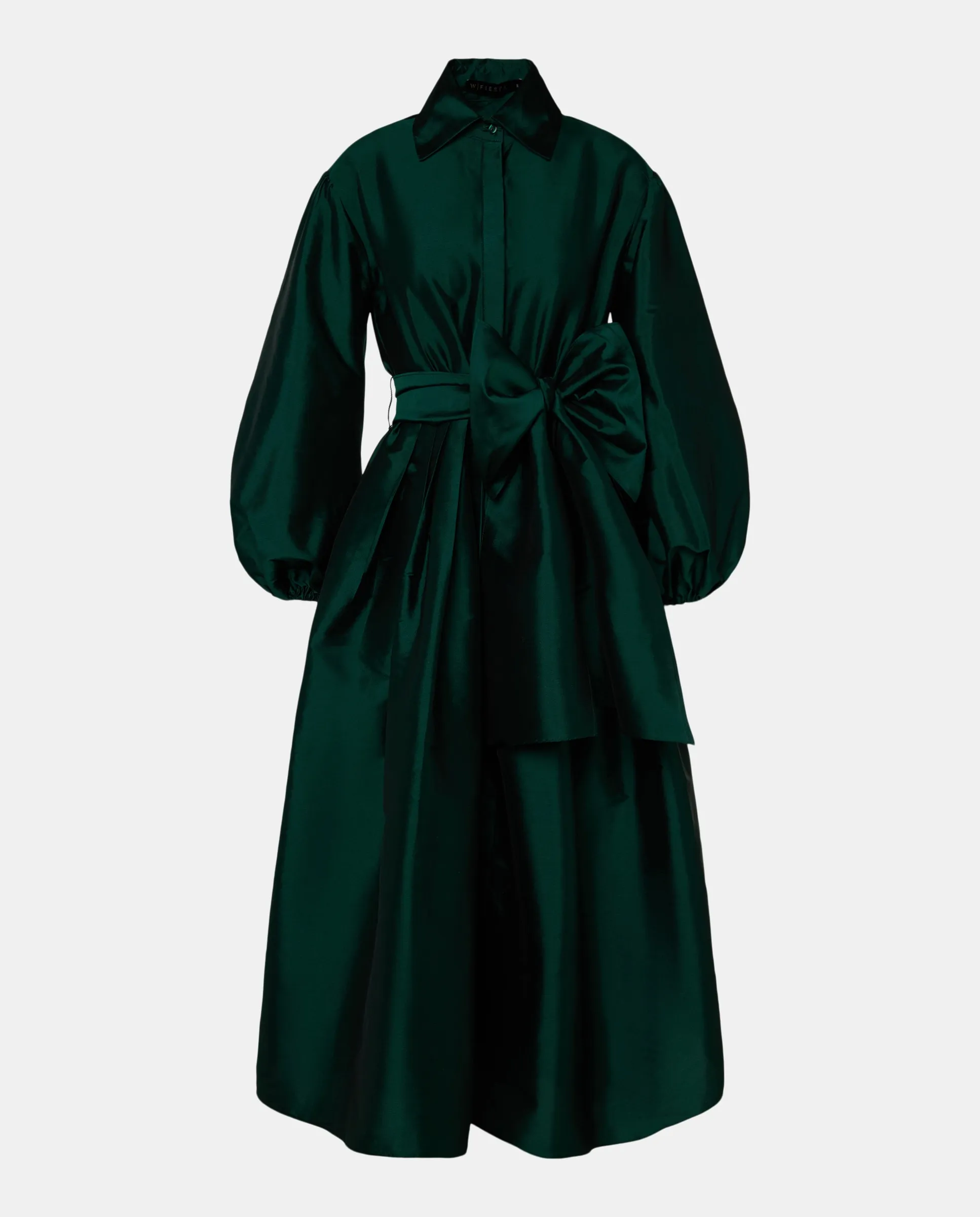 

Короткое бесшовное платье с объемом из тафты Woman Fiesta El Corte Inglés, зеленый