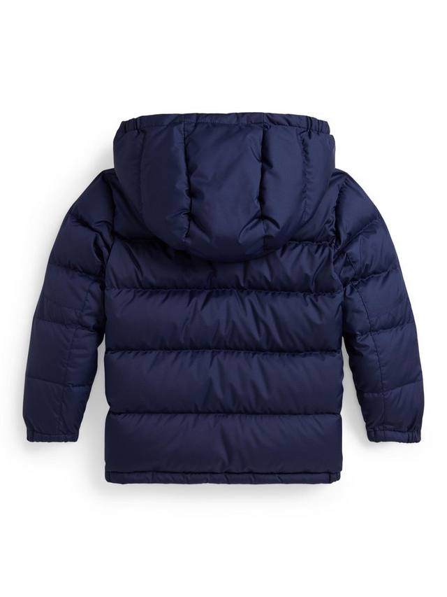 Детская утепленная куртка-бомбер с капюшоном Ralph Lauren, Newport Navy — фото 2