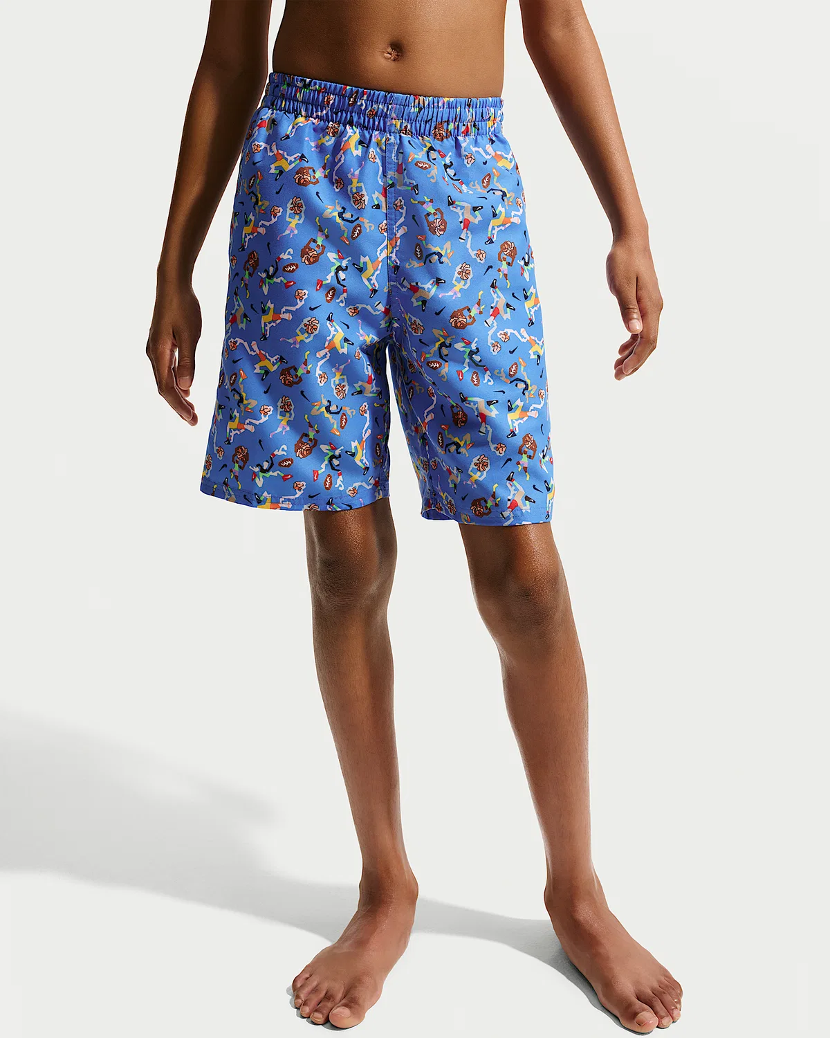 Детские (мальчиковые) плавки Nike Swim Breaker 7" с боксерской подкладкой, Blue Crystal — фото 2